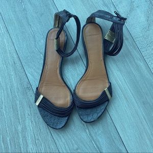 Givenchy black ankle strap sandals